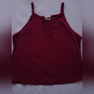 Ardene Keyhole Tank Top - Burgundy Wine